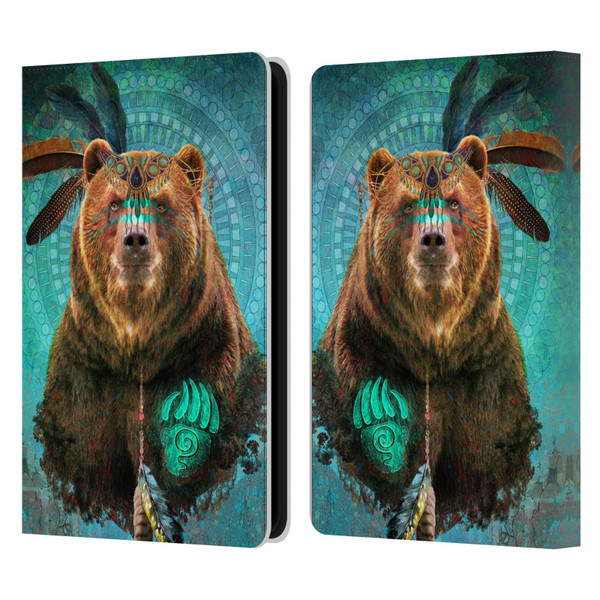 Jena DellaGrottaglia Animals Bear Leather Book Wallet Case Cover For Amazon Kindle Paperwhite 5 (2021)