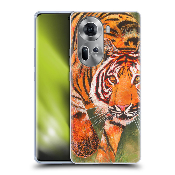 Graeme Stevenson Assorted Designs Tiger 1 Soft Gel Case for OPPO Reno11
