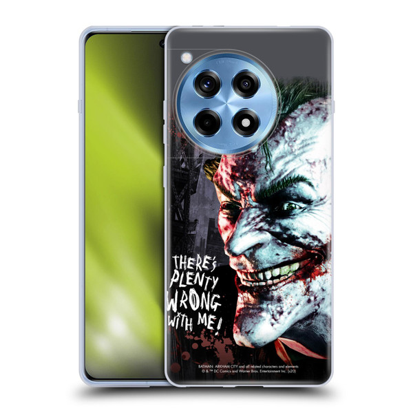 Batman Arkham City Graphics Joker Wrong With Me Soft Gel Case for OnePlus 12R