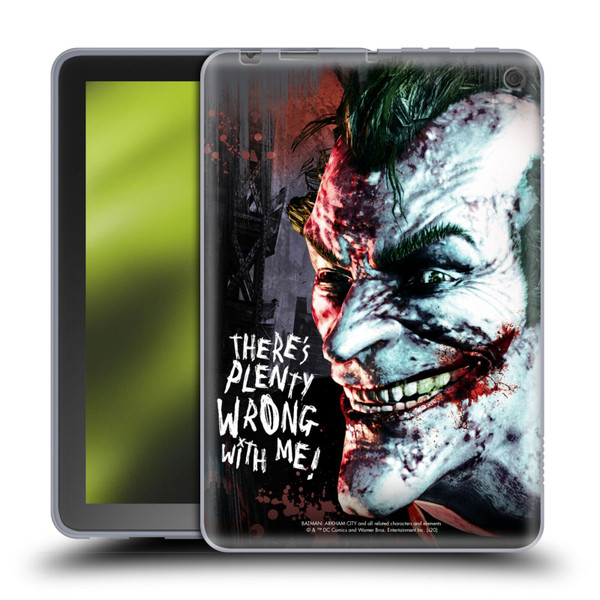 Batman Arkham City Graphics Joker Wrong With Me Soft Gel Case for Amazon Fire HD 8/Fire HD 8 Plus 2020