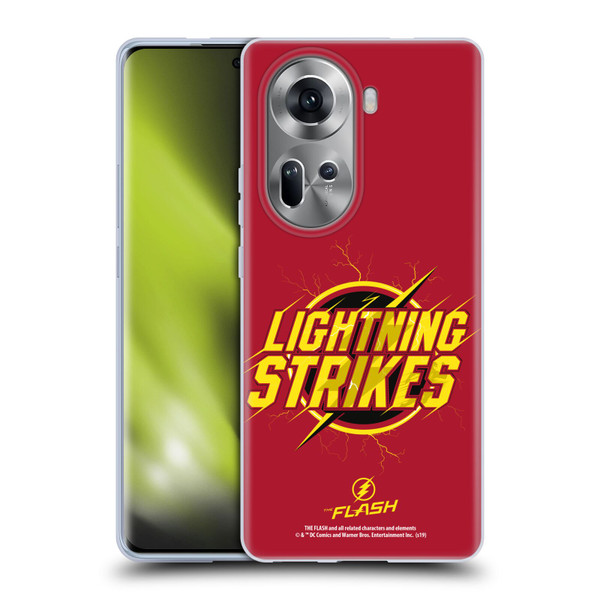 The Flash TV Series Graphics Lightning Strikes Soft Gel Case for OPPO Reno11