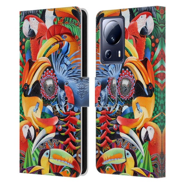 Graeme Stevenson Assorted Designs Birds 2 Leather Book Wallet Case Cover For Xiaomi 13 Lite 5G