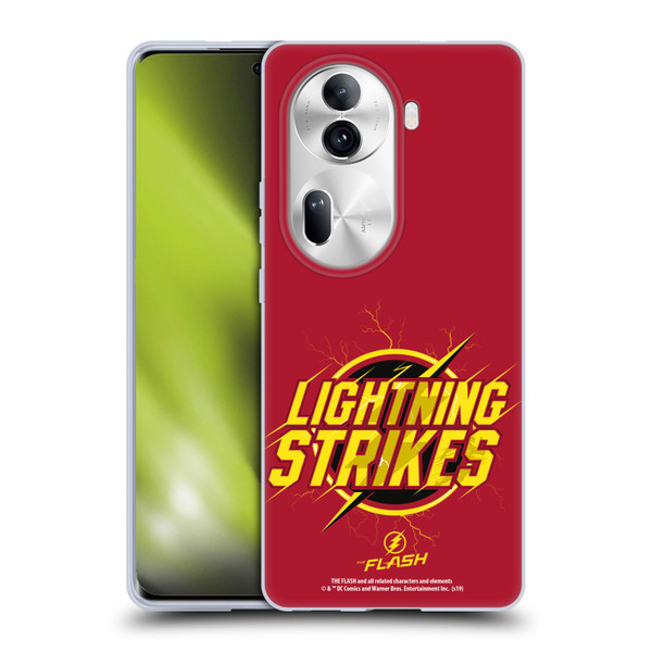 The Flash TV Series Graphics Lightning Strikes Soft Gel Case for OPPO Reno11 Pro