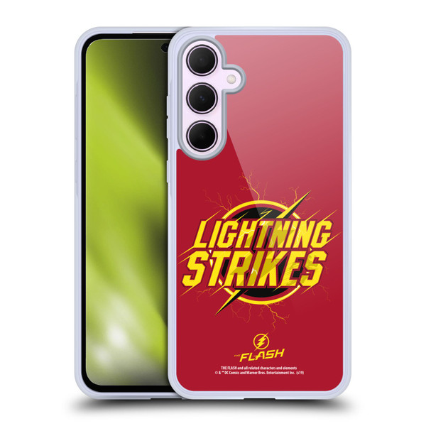 The Flash TV Series Graphics Lightning Strikes Soft Gel Case for Samsung Galaxy A35 5G