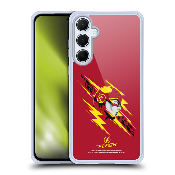 The Flash TV Series Graphics Barry Head Soft Gel Case for Samsung Galaxy A55 5G