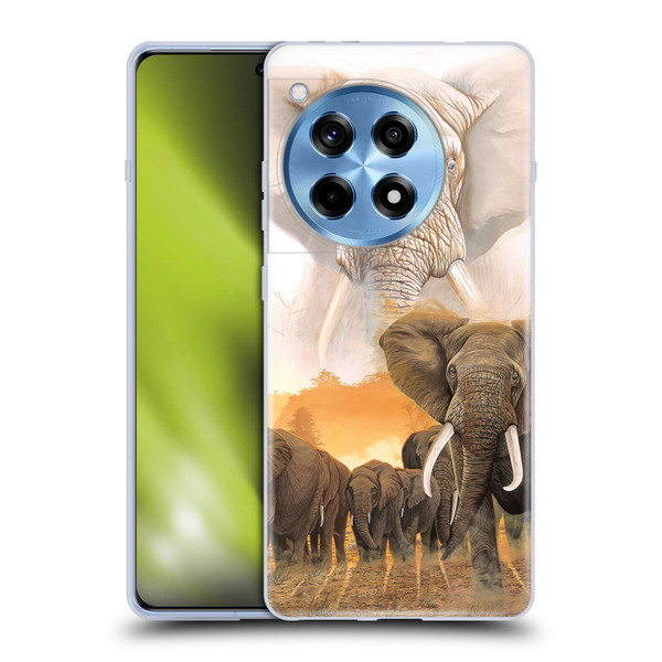 Graeme Stevenson Wildlife Elephants Soft Gel Case for OnePlus 12R