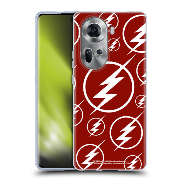 The Flash TV Series Logos Pattern Soft Gel Case for OPPO Reno11