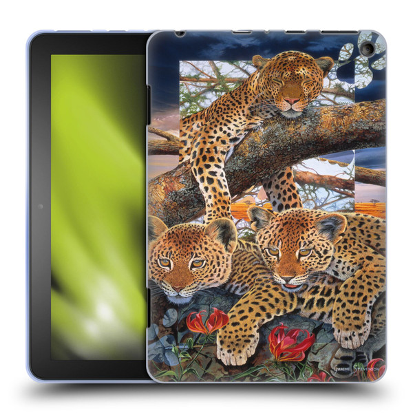 Graeme Stevenson Wildlife Leopard Soft Gel Case for Amazon Fire HD 8/Fire HD 8 Plus 2020