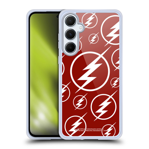 The Flash TV Series Logos Pattern Soft Gel Case for Samsung Galaxy A55 5G