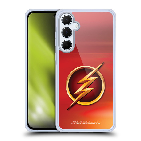 The Flash TV Series Logos Red Soft Gel Case for Samsung Galaxy A55 5G