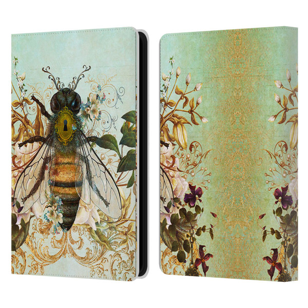 Jena DellaGrottaglia Insects Bee Garden Leather Book Wallet Case Cover For Amazon Kindle Paperwhite 5 (2021)