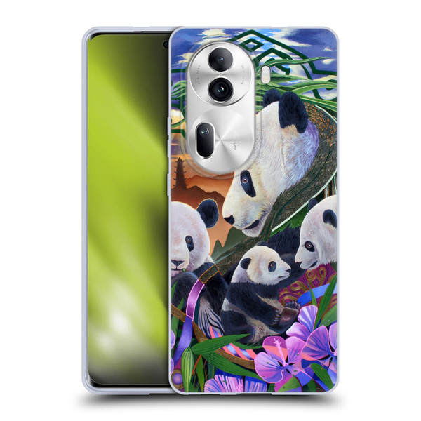 Graeme Stevenson Wildlife Pandas Soft Gel Case for OPPO Reno11 Pro