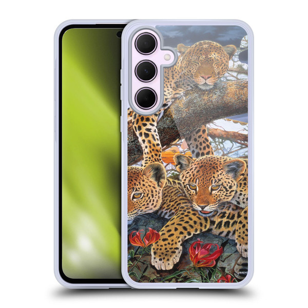 Graeme Stevenson Wildlife Leopard Soft Gel Case for Samsung Galaxy A35 5G