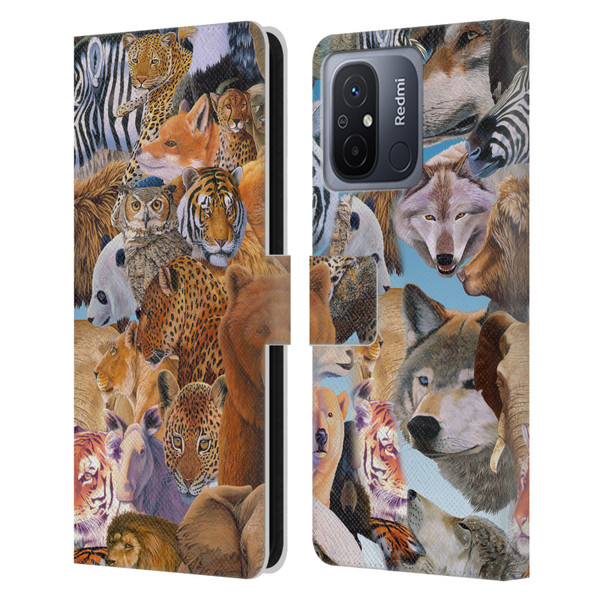 Graeme Stevenson Wildlife Animals Leather Book Wallet Case Cover For Xiaomi Redmi 12C