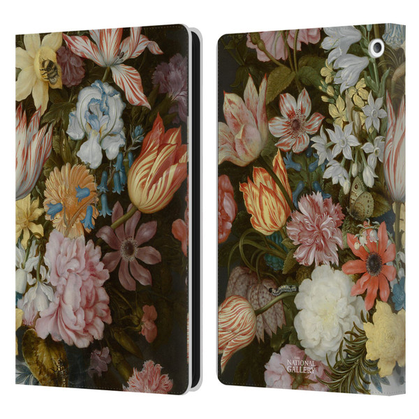 The National Gallery Art A Still Life Of Flowers In A Wan-Li Vase Leather Book Wallet Case Cover For Amazon Fire HD 8/Fire HD 8 Plus 2020