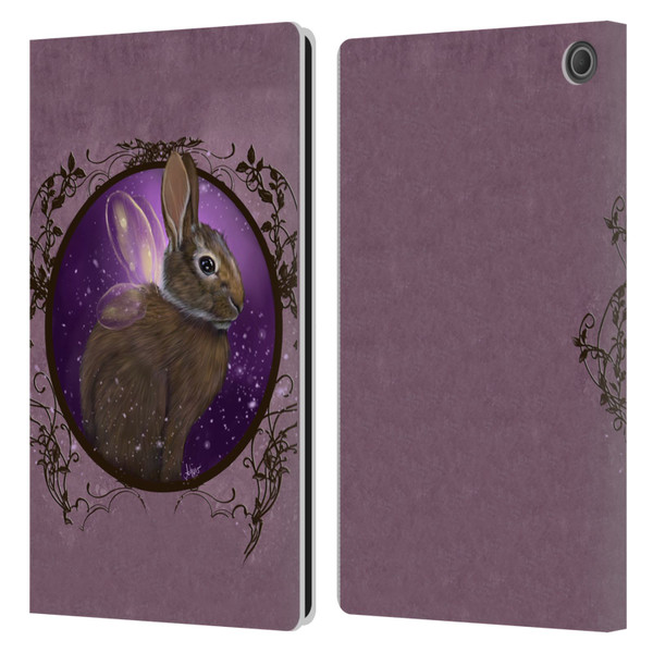 Ash Evans Animals Rabbit Leather Book Wallet Case Cover For Amazon Fire Max 11 2023
