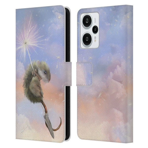 Ash Evans Animals Dandelion Mouse Leather Book Wallet Case Cover For Xiaomi Redmi Note 12T