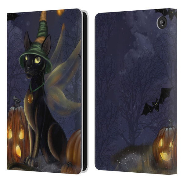 Ash Evans Black Cats The Witching Time Leather Book Wallet Case Cover For Amazon Fire 7 2022