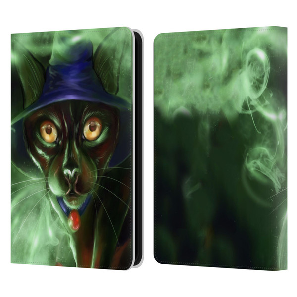 Ash Evans Black Cats Conjuring Magic Leather Book Wallet Case Cover For Amazon Kindle 11th Gen 6in 2022