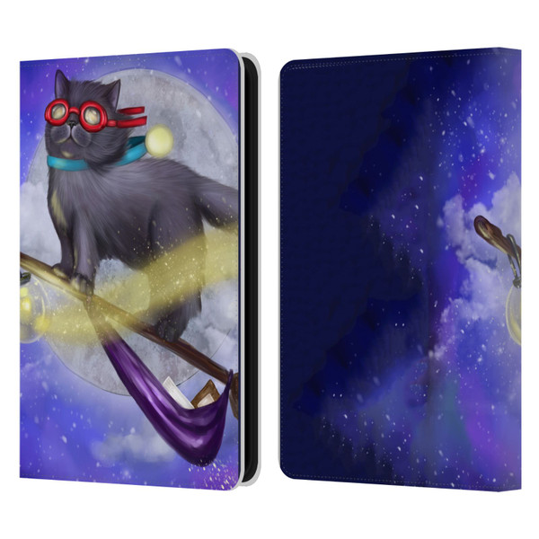 Ash Evans Black Cats Fly By Leather Book Wallet Case Cover For Amazon Kindle 11th Gen 6in 2022