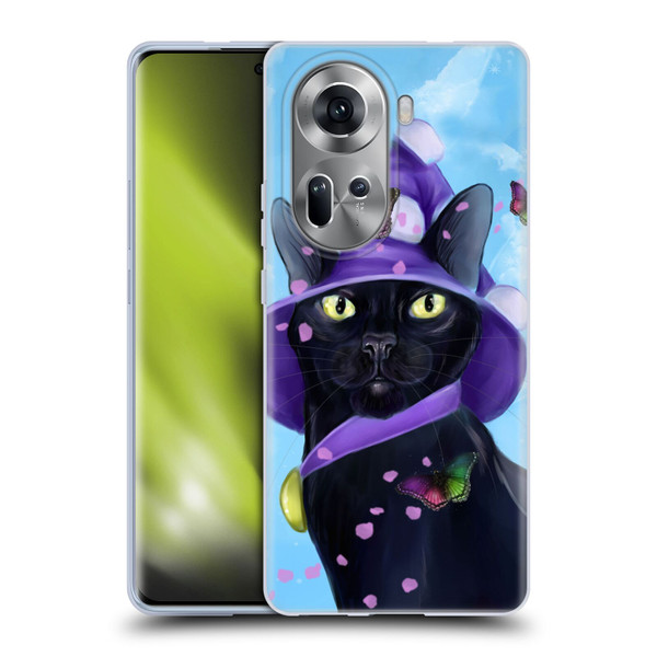 Ash Evans Black Cats Butterfly Sky Soft Gel Case for OPPO Reno11