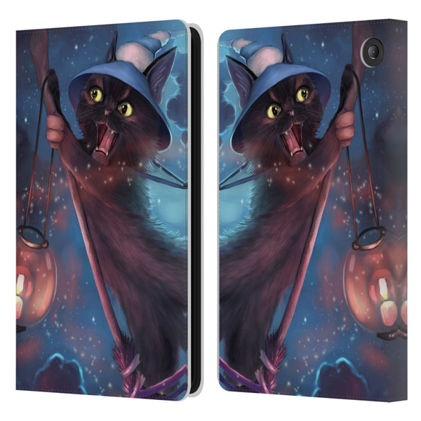Ash Evans Black Cats 2 Magical Leather Book Wallet Case Cover For Amazon Fire 7 2022