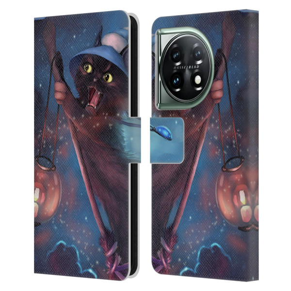 Ash Evans Black Cats 2 Magical Leather Book Wallet Case Cover For OnePlus 11 5G