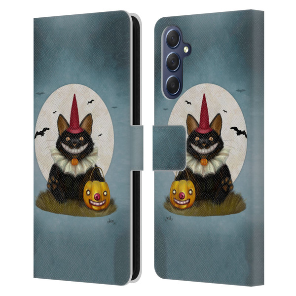 Ash Evans Black Cats 2 Party Cat Leather Book Wallet Case Cover For Samsung Galaxy M54 5G