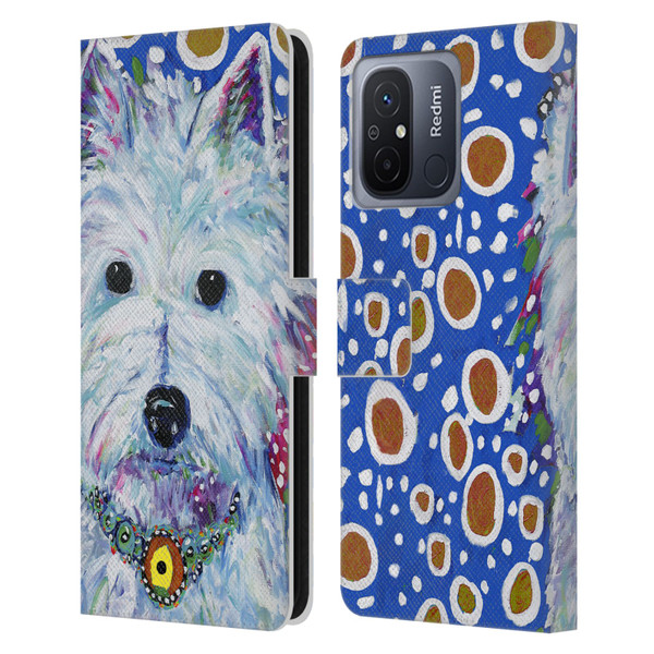 Mad Dog Art Gallery Dogs Westie Leather Book Wallet Case Cover For Xiaomi Redmi 12C