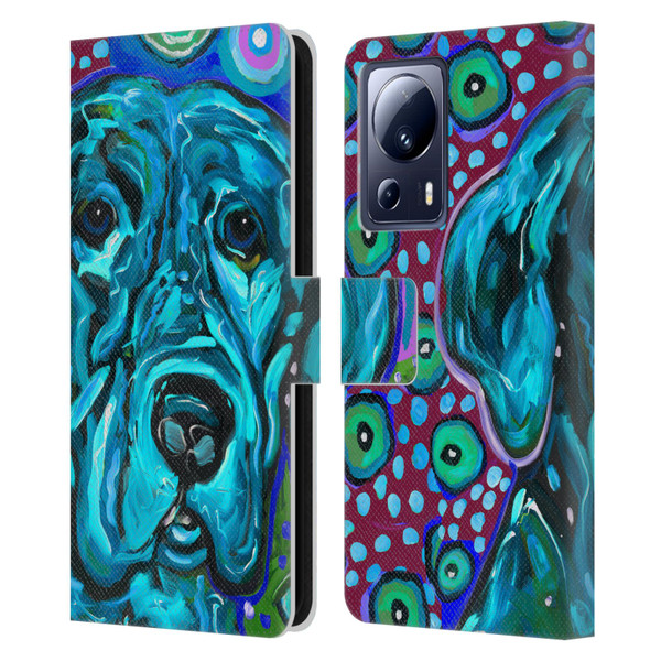 Mad Dog Art Gallery Dogs Aqua Lab Leather Book Wallet Case Cover For Xiaomi 13 Lite 5G