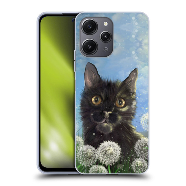 Ash Evans Black Cats 2 Dandelions Soft Gel Case for Xiaomi Redmi 12