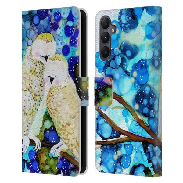Sylvie Demers Birds 3 Owls Leather Book Wallet Case Cover For Samsung Galaxy A05s