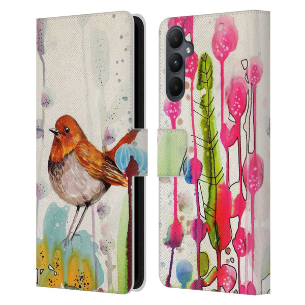 Sylvie Demers Birds 3 Sienna Leather Book Wallet Case Cover For Samsung Galaxy A05s