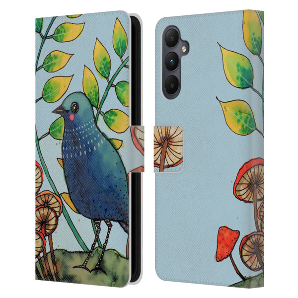Sylvie Demers Birds 3 Teary Blue Leather Book Wallet Case Cover For Samsung Galaxy A05s