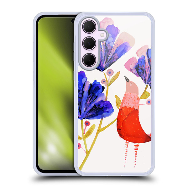 Sylvie Demers Birds 3 Red Soft Gel Case for Samsung Galaxy A35 5G