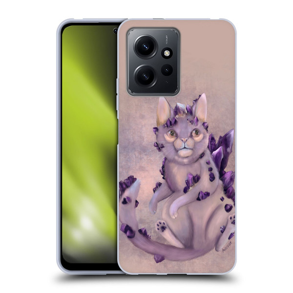 Ash Evans Graphics Amethyst Cat Soft Gel Case for Xiaomi Redmi Note 12 4G