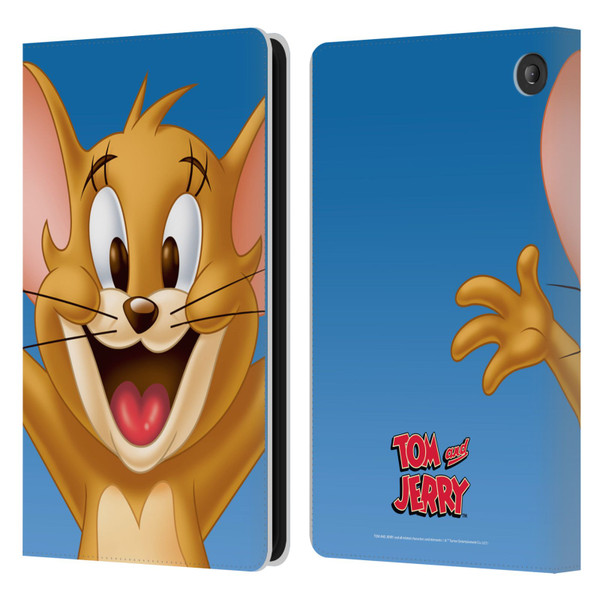 Tom and Jerry Full Face Jerry Leather Book Wallet Case Cover For Amazon Fire 7 2022