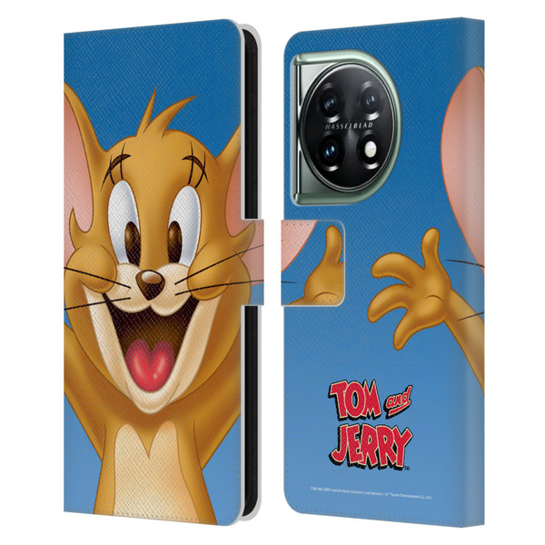 Tom and Jerry Full Face Jerry Leather Book Wallet Case Cover For OnePlus 11 5G