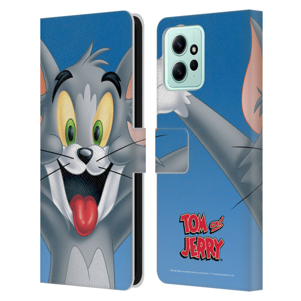 Tom and Jerry Full Face Tom Leather Book Wallet Case Cover For Xiaomi Redmi 12