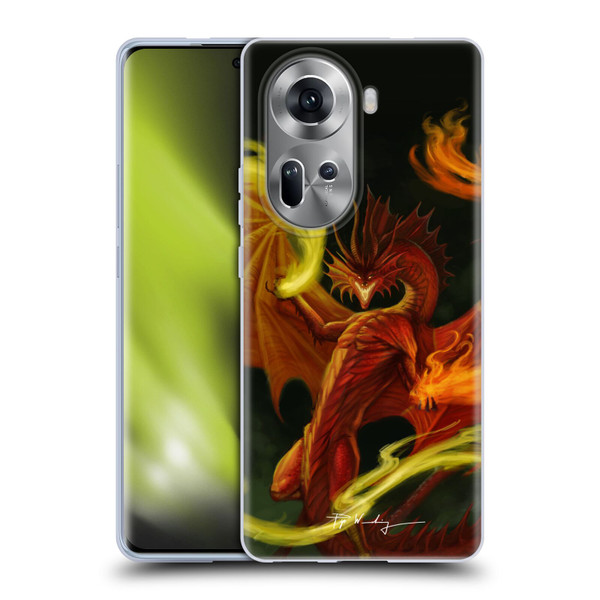 Piya Wannachaiwong Dragons Of Fire Magical Soft Gel Case for OPPO Reno11