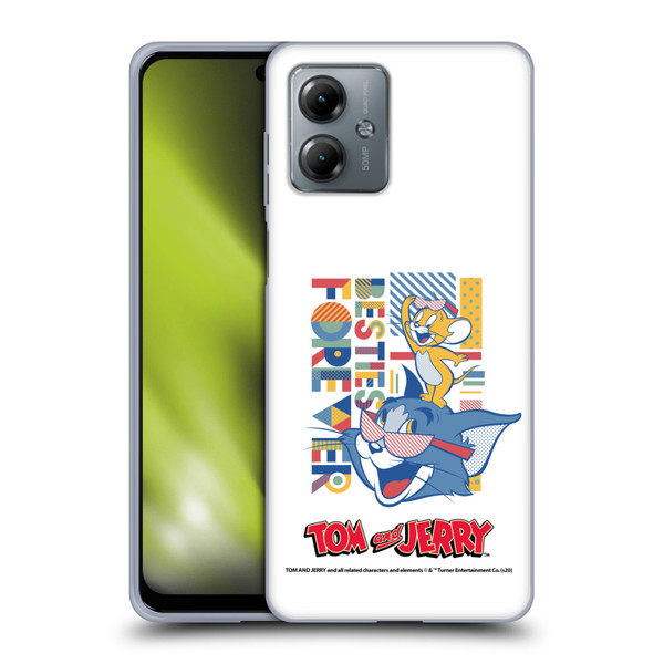 Tom and Jerry Color Blocks Besties Forever Soft Gel Case for Motorola Moto G14