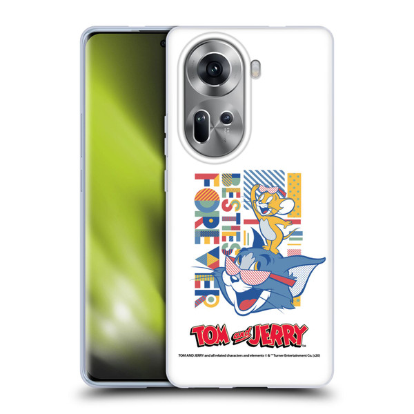 Tom and Jerry Color Blocks Besties Forever Soft Gel Case for OPPO Reno11