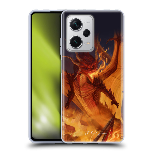 Piya Wannachaiwong Dragons Of Fire Dragonfire Soft Gel Case for Xiaomi Redmi Note 12 Pro+ 5G