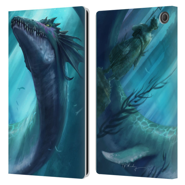 Piya Wannachaiwong Dragons Of Sea And Storms Dragon Of Atlantis Leather Book Wallet Case Cover For Amazon Fire Max 11 2023