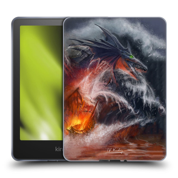 Piya Wannachaiwong Dragons Of Sea And Storms Sea Fire Dragon Soft Gel Case for Amazon Kindle Paperwhite 5 (2021)