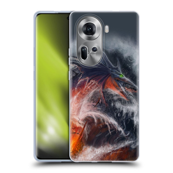 Piya Wannachaiwong Dragons Of Sea And Storms Sea Fire Dragon Soft Gel Case for OPPO Reno11