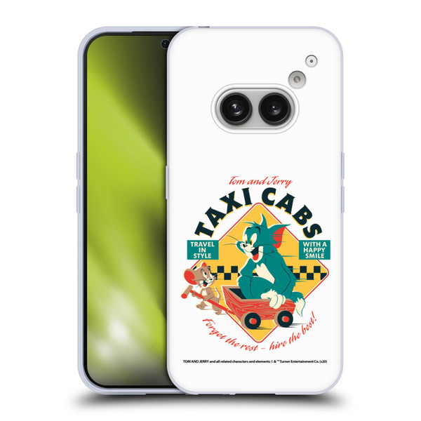 Tom and Jerry Retro Taxi Cabs Soft Gel Case for Nothing Phone (2a)
