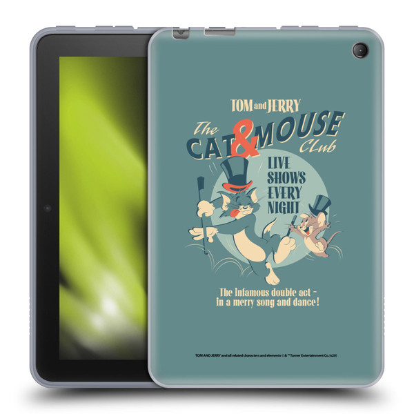 Tom and Jerry Retro Cat & Mouse Club Soft Gel Case for Amazon Fire 7 2022
