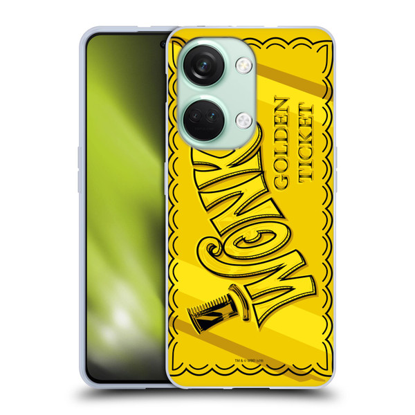 Willy Wonka and the Chocolate Factory Graphics Golden Ticket Soft Gel Case for OnePlus Nord 3 5G