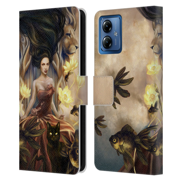 Selina Fenech Fantasy Queens of Wands Leather Book Wallet Case Cover For Motorola Moto G14